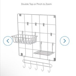 Urban Outfitters Silver Wire Grid Wall Organizer